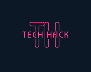 Cyber Tech Neon logo design