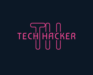 Cyber Tech Neon logo design