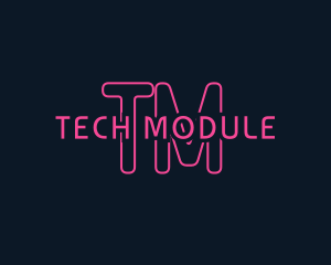 Cyber Tech Neon logo design