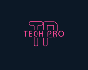 Cyber Tech Neon logo design