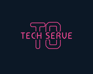 Cyber Tech Neon logo design