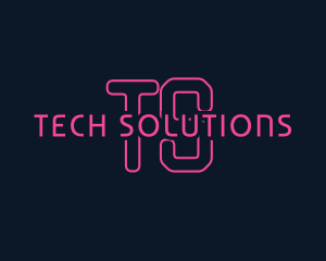 Cyber Tech Neon logo design