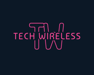 Cyber Tech Neon logo design