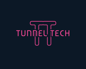 Cyber Tech Neon logo design