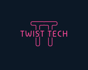 Cyber Tech Neon logo design