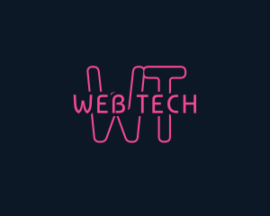 Cyber Tech Neon logo design