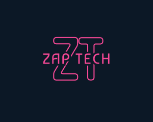 Cyber Tech Neon logo design