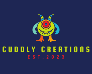 Psychedelic Creature Monster logo design