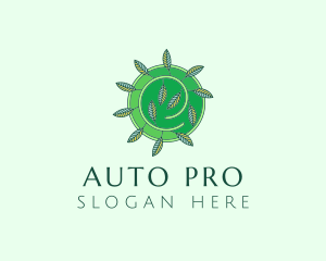 Green Eco Leaves logo