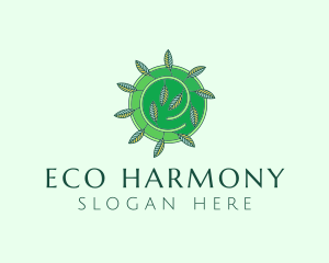 Green Eco Leaves logo design