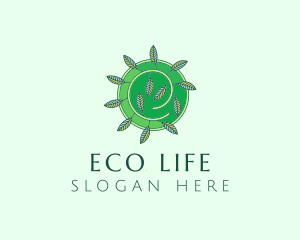 Green Eco Leaves logo design