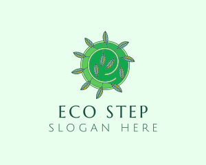 Green Eco Leaves logo design