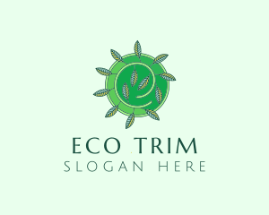 Green Eco Leaves logo design