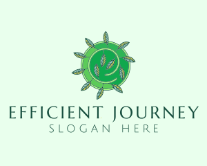 Green Eco Leaves logo design