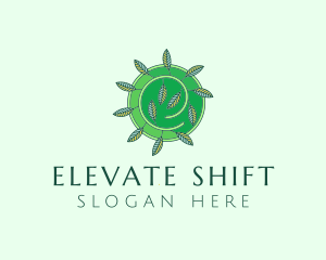 Green Eco Leaves logo design