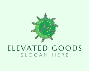 Green Eco Leaves logo design