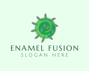 Green Eco Leaves logo design