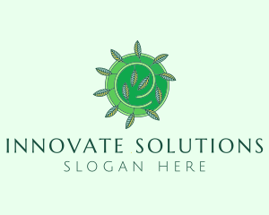 Green Eco Leaves logo