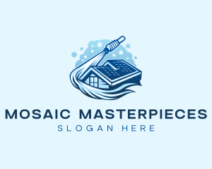 Roofing Power Washer logo design