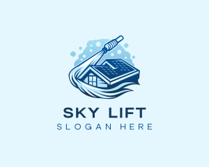 Roofing Power Washer logo design