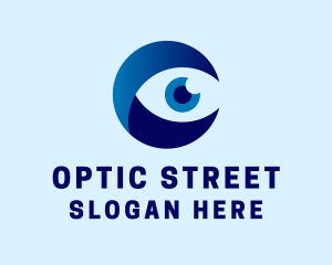 Optical Eye Letter C logo