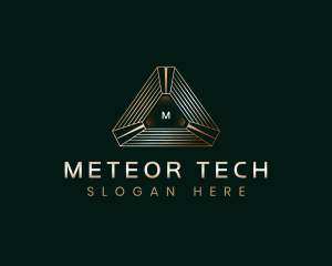 Tech Pyramid Triangle logo design