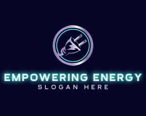 Power Electricity Plug logo design