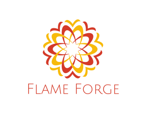 Fiery Flower Garden logo design