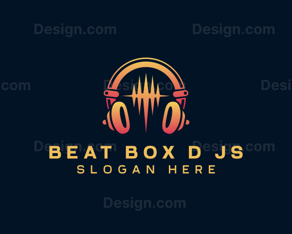 DJ Music Headphone Logo