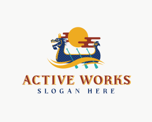 Asian Dragon Boat logo design