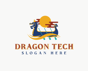 Asian Dragon Boat logo design