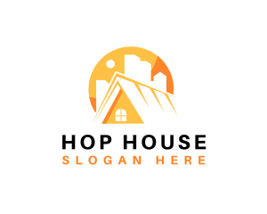 House Roofing Contractor logo design