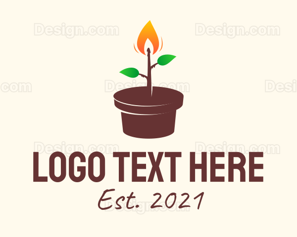 Candle Plant Pot Logo