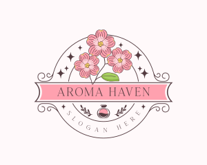 Aroma Perfume Flower logo design