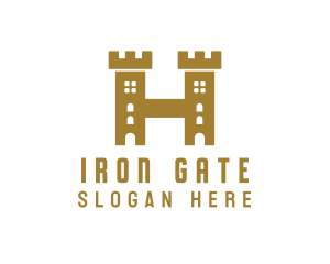 Golden H Castle logo