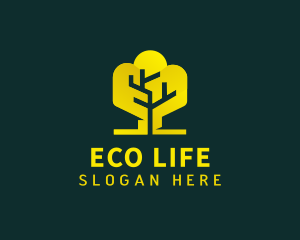 Yellow Tree Nature logo design