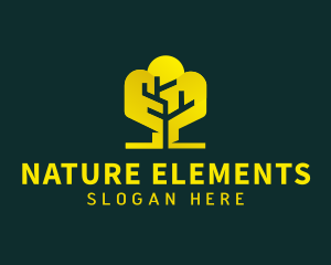 Yellow Tree Nature logo design