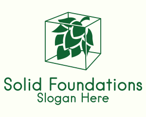 Green Cube Hop Plant  Logo