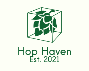 Green Cube Hop Plant  logo