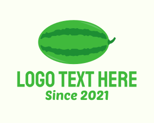 Green Watermelon Fruit logo