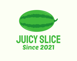 Green Watermelon Fruit logo