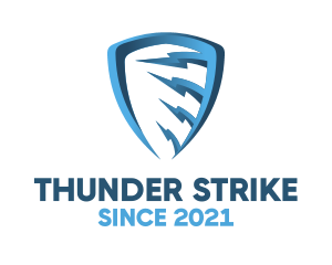 Blue Thunder Shield logo design