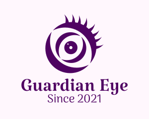 Round Eyebrow Eyeball logo design