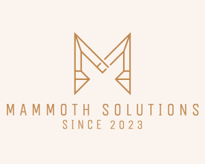 Contractor Business Letter M  logo design