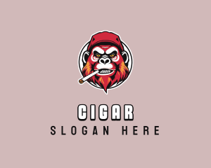 Cigarette Smoking Gorilla logo design