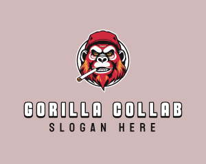 Cigarette Smoking Gorilla logo design