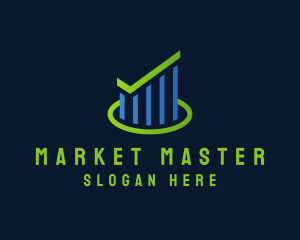 Market Progress Graph logo design