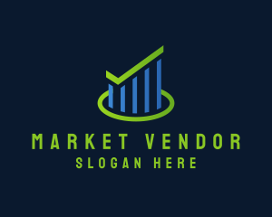 Market Progress Graph logo design