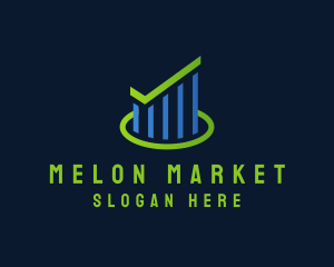 Market Progress Graph logo design