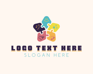 Puzzle - Star Puzzle Emoji logo design
